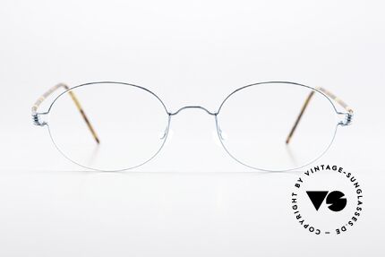 Lindberg York Air Titan Rim Ovale Brille Titanium Unisex, York in petroleum metlalic + Azetat-Überzug; 49/20, Passend für Herren und Damen