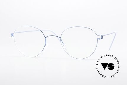 Lindberg Bo Air Titan Rim Pantobrille Titanium Blau, unisex Panto-Brille von LINDBERG Air Titanium Rim, Passend für Herren und Damen