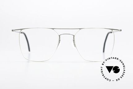 Lindberg 5502 Thintanium Markant Eckige Unisexbrille, der Name sagt schon alles: feines, dünnes TITANIUM, Passend für Herren und Damen