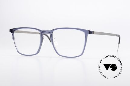 Lindberg 1260 54 Acetanium Blau Transparente Fassung, eckige Lindberg Brille der Acetanium-Serie von 2018, Passend für Herren