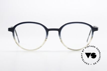 Lindberg 1176 Acetanium Rahmen Dunkelblau zu Grau, Designer-Brille für Damen und Herren gleichermaßen, Passend für Herren und Damen