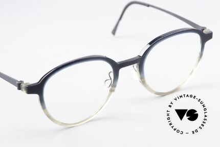 Lindberg 1176 Acetanium Rahmen Dunkelblau zu Grau, so zeitlos, stilvoll und innovativ = Prädikat "VINTAGE", Passend für Herren und Damen