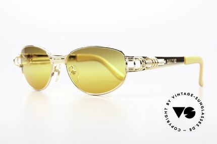 Jean Paul Gaultier 56-6105 Designer Sonnenbrille 1997, 22kt vergoldet + neue Sonnengläser mit 3fach Verlauf, Passend für Herren und Damen