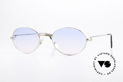 Cartier Saint Honore Sonnengläser Baby-Blau Pink, ovale VINTAGE Cartier Sonnenbrille von circa 1998, Passend für Herren und Damen