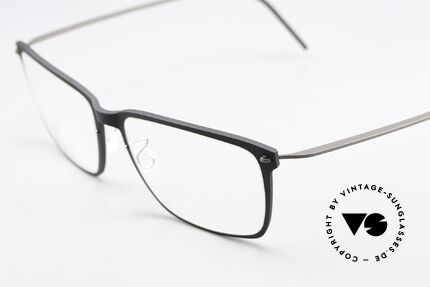 Lindberg 6505 NOW Mattschwarz & Dunkelgrau, Col. 10: schiefer-schwarze Front & dunkelgraue Bügel, Passend für Herren und Damen