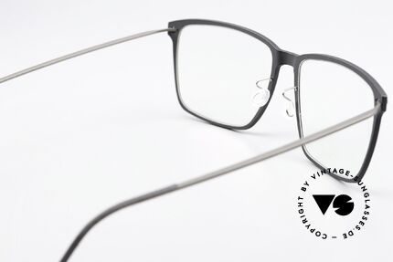 Lindberg 6505 NOW Mattschwarz & Dunkelgrau, ungetragenes Designerstück mit original Lindberg Etui, Passend für Herren und Damen