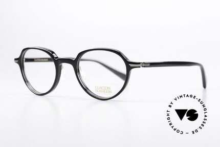 Clayton Franklin 759 Schwarze Brille Aus Japan, Benjamin Franklin (Gründervater United States), Passend für Herren und Damen