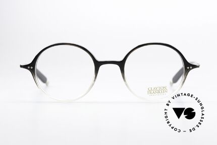 Clayton Franklin 735 Runde Brille Made In Japan, u.a. benannt nach dem Erfinder der Bifokalbrille, Passend für Herren und Damen