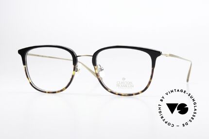 Clayton Franklin 615 Titan Brille Schwarz Havanna Details