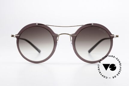 Silhouette 8705 Leichte Runde Sonnenbrille, Infinity Kollektion mit braunen Verlaufsgläsern, Passend für Herren und Damen