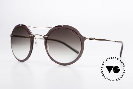 Silhouette 8705 Leichte Runde Sonnenbrille, leichte, minimalistische Sonnenbrille (nur 12g), Passend für Herren und Damen