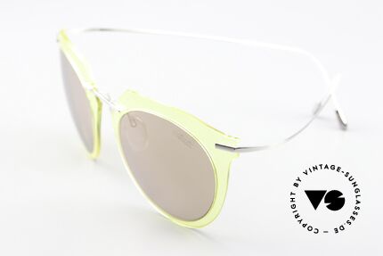 Silhouette 9909 Arthur Arbesser Sonnenbrille, wiegt daher auch nur 13 Gramm; sonnengelb / silber, Passend für Damen