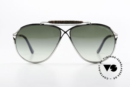 Tom Ford TF302 Alexander Krokodilleder aus Bolivien, teure LIMITED EDITION: 18KT weissgold-plattiert, Passend für Herren