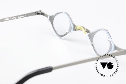 Theo Belgium Culte Aussergwöhnliche 90er Brille, das Modell ist NICHT gleitsichtfähig (reine Lesebrille), Passend für Herren und Damen
