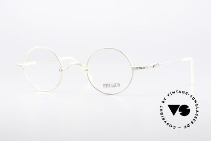 Matsuda 2869 Runde 90er Vintage Brille, 1990er Jahre vintage MATSUDA Designer-Brillenfassung, Passend für Herren und Damen