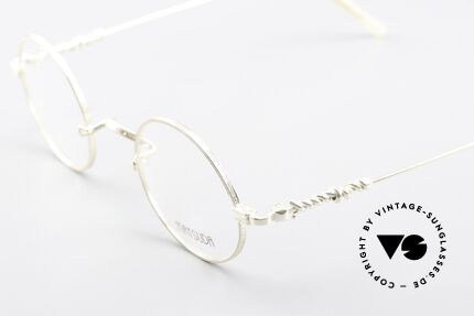 Matsuda 2869 Runde 90er Vintage Brille, komplette Front ist mit aufwändigen Gravuren verziert, Passend für Herren und Damen