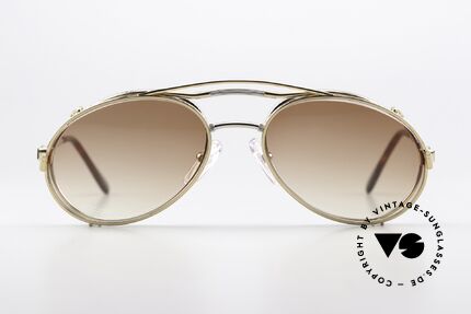 Bugatti 14009 Herrenbrille 80er Bicolor, gold- und platin-plattierte in Größe 53-19, 130, Passend für Herren