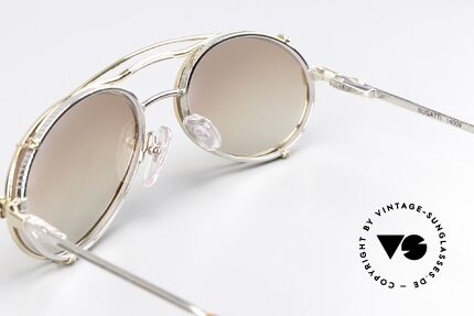 Bugatti 14009 Herrenbrille 80er Bicolor, ein altes ORIGINAL mit praktischem SonnenClip, Passend für Herren
