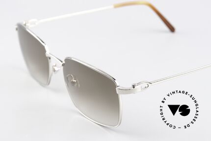 Cartier Spinner Platin Sonnenbrille 2009, ungetragene Luxusbrille mit orig. Etui & Verpackung, Passend für Herren