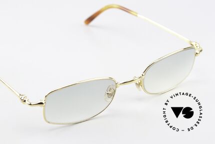 Cartier Sadir 22kt Thin Rim Collection, ungetragen mit neuen Sonnengläsern (leicht grün-Verlauf), Passend für Herren und Damen