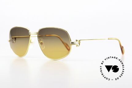 Cartier Romance LC - S Luxus Sonnenbrille Gucci Etui, dieses Modell mit LC-Dekor in SMALL Größe 54-16, 130, Passend für Herren und Damen