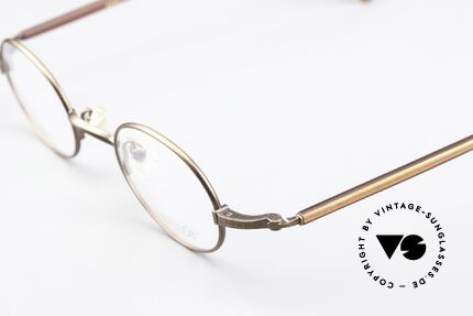 Matsuda 10136 Oval Runde Vintage Brille, Rahmen mit viel Liebe zum Detail; aufwändige Gravuren, Passend für Herren und Damen