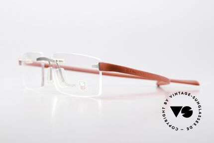 Tag Heuer 3110 Reflex Titan Luxusbrille Randlos, formbare "Racing" Bügel aus Elastomer-Gummi, Passend für Herren
