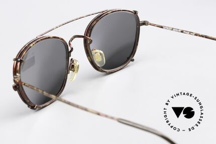 Giorgio Armani 169 Clip On 80er Vintage Brille, Korrektionsbrille / Sonnenbrille zugleich; Gr. 51-20, Passend für Herren und Damen