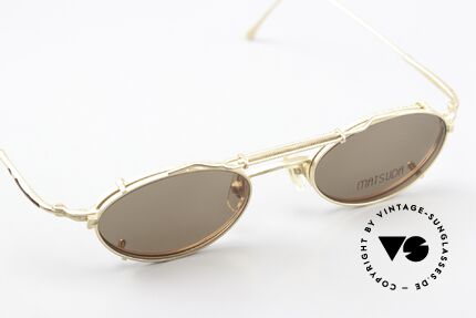 Matsuda 10139 Clip On Vintage Brille 90er, wahre Handwerkskunst (made in Japan), die Zeit kostet, Passend für Herren und Damen