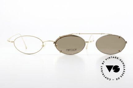Matsuda 10139 Clip On Vintage Brille 90er, Größe: medium, Passend für Herren und Damen