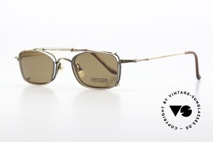 Matsuda 10133 Clip On Brille 90er Titan, fühlbar herausragende Top-Qualität aller Komponenten, Passend für Herren und Damen