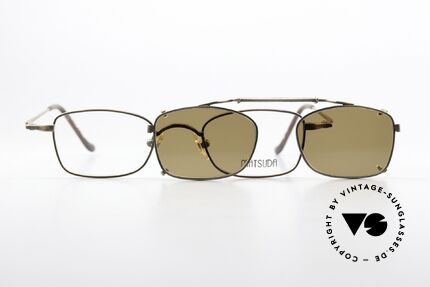 Matsuda 10133 Clip On Brille 90er Titan, Größe: medium, Passend für Herren und Damen