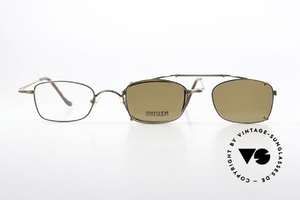 Matsuda 10133 Clip On Brille 90er Titan, Größe: medium, Passend für Herren und Damen