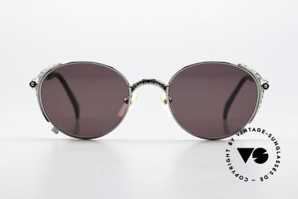 Jean Paul Gaultier 56-4174 Steampunk Sonnenbrille 90er, 'Sprungfeder' als JPG-Designmerkmal am Bügel, Passend für Herren und Damen