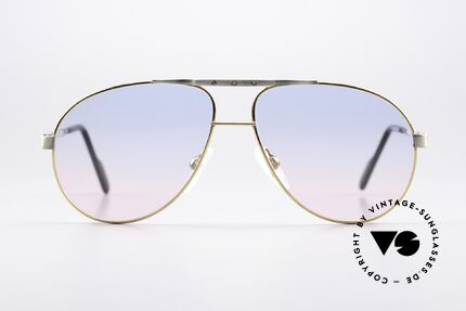 Alpina M1F771 Sonnengläser Babyblau-Pink, 90er Aviator-Brille, gebürstetes Metall und Gold, Passend für Herren