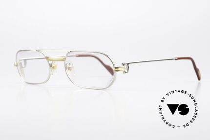 Cartier MUST LC - M Luxus Platin Brillenfassung, getragen von Elton John (Video "I'm still standing"), Passend für Herren