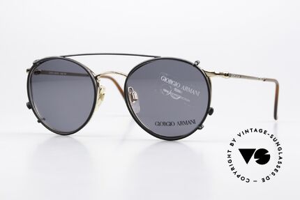 Giorgio Armani 132 80er Pantobrille Mit SunClip Details