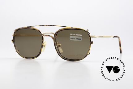 Giorgio Armani 137 Eckige Panto Brille SunClip Details