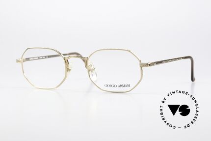 Giorgio Armani 151 Achteckige Vintage Brille 80er Details