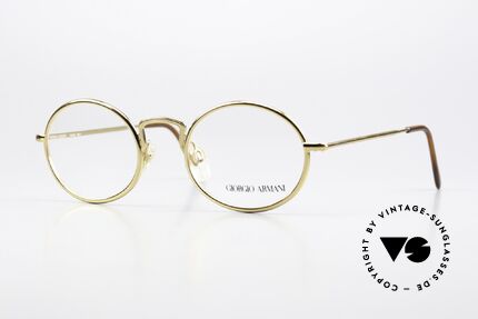 Giorgio Armani 156 Ovale Vintage Brille Von 1991, vintage Brillenfassung vom Modedesigner G. Armani, Passend für Herren und Damen