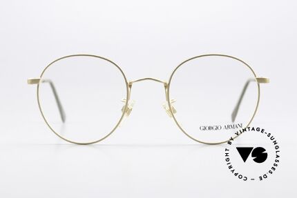 Giorgio Armani 201 Vintage Brille 90er Unisex, Modell 201, col. 703 (mattgold), in Gr. 49-21, 140, Passend für Herren und Damen