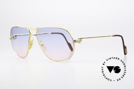 Cartier Tank - L Unique Baby-Blau Pink Gläser, Tank: Modell aus der alten 'Rimmed Serie' von CARTIER, Passend für Herren