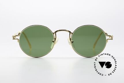 Jean Paul Gaultier 55-3171 Brille 22kt Vergoldet 1996, ein bisschen 'John Lennon Stil' - zeitloser Klassiker!, Passend für Herren und Damen
