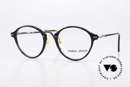 Giorgio Armani 360 Original 90er Brille Panto, zeitlose 90er J. Giorgio Armani Designer-Fassung, Passend für Herren und Damen