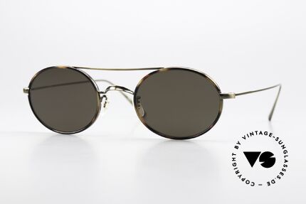 Oliver Peoples Shai Ovale Sonnenbrille Titanium, Oliver Peoples Sonnenbrille, Mod. Shai, Gr. 48/22, Passend für Herren
