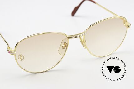Cartier S Rubis 0,34 ct - M Echte Rubinen Brille 1988, original CARTIER Sonnengläser in Orange-Verlauf, Passend für Damen