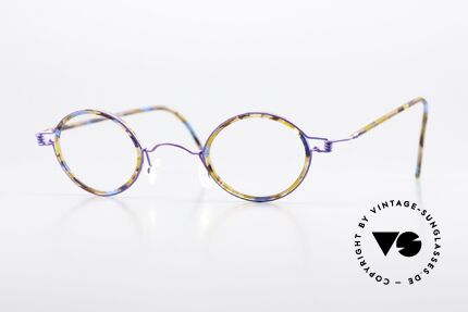 Lindberg Corona Air Titan Rim Runde Titanium Brille 90er, LINDBERG Air Titanium Rim Brille in Größe 40-24, 135, Passend für Herren und Damen