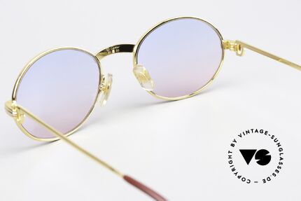 Cartier Saint Honore - M Sonnengläser Baby-Blau Pink, KEINE Retrobrille, sondern das 25 Jahre alte Original, Passend für Herren und Damen