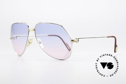 Cartier Vendome LC - L Platin Sonnenbrille Von 1983, dieses Modell mit LC-Dekor in LARGE Größe 62-14, 140, Passend für Herren