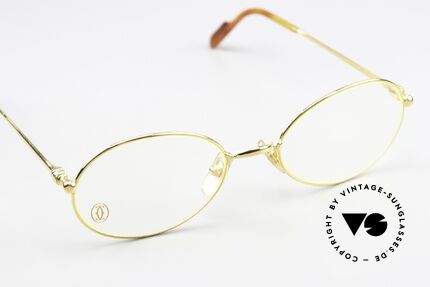 Cartier Saturne - M Vintage Brille Vergoldet 22kt, ungetragene Rarität von 1997 + orig. Cartier Verpackung, Passend für Herren und Damen